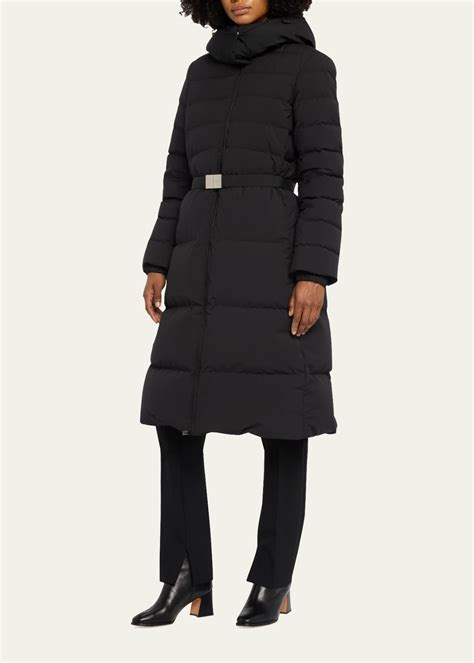 Shop Burberry Burniston Belted Puffer Coat 